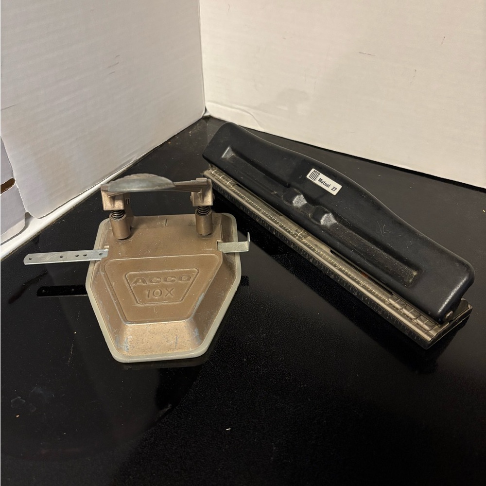 Two ACCO hole punchers